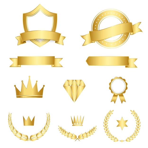 Set of awards and badges vector