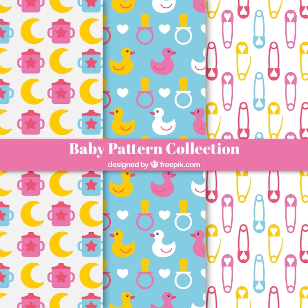 Set of baby patterns