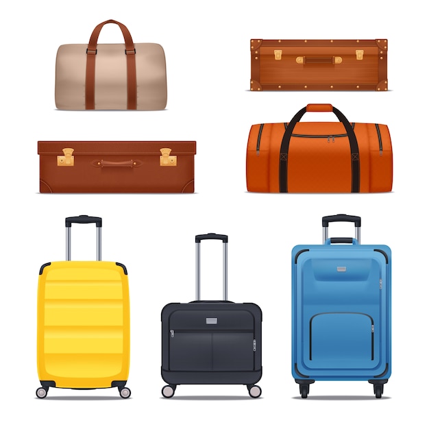 Set of bags and suitcases