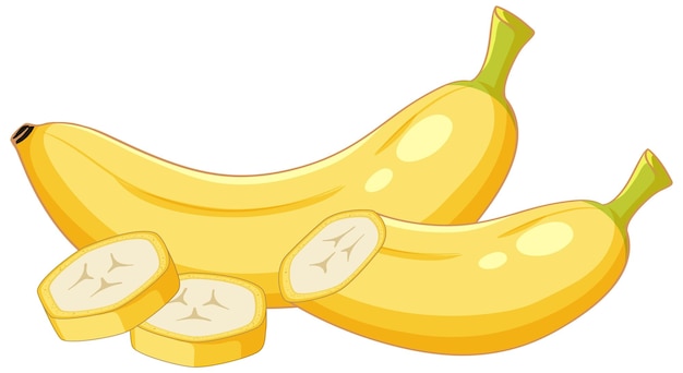 Free vector set of banana fruit cartoon
