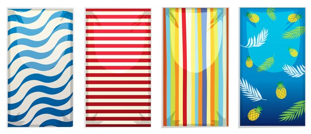 A set of beach towel