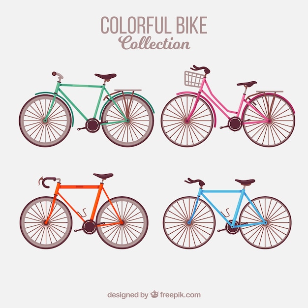 Free vector set of beautiful bikes