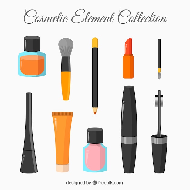 Free vector set of beauty accessories