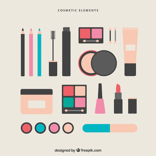 Free vector set of beauty accessories