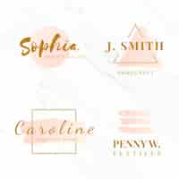 Free vector set of beauty and fashion logo design vectors