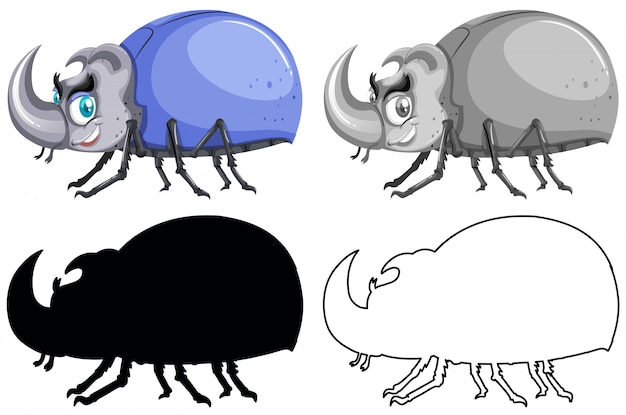 Set of beetle bug