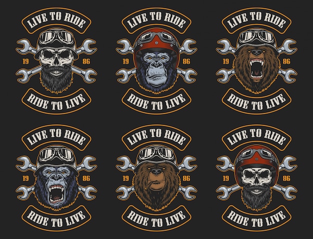 Create custom, mc patch, biker, skull, motorcycle logo by