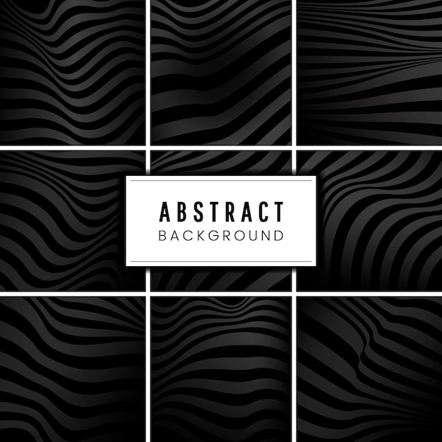 Free vector set of black abstract background vectors