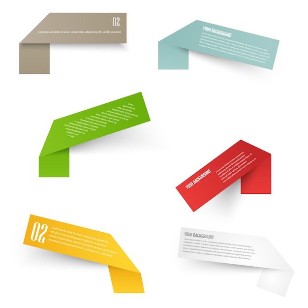 Free vector set of blank rectangle labels. acute corners