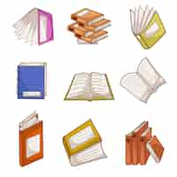 Free vector set of book illustrations illustration of various books