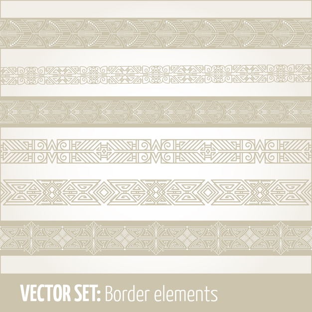 Set of border elements and page decoration elements.