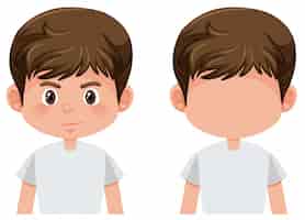 Free vector set of boy character
