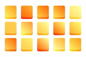 Free vector set of bright orange colors gradient