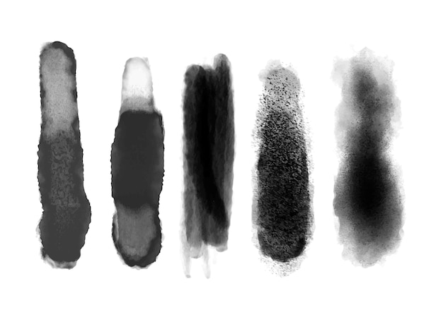 Set of brushstrokes in black