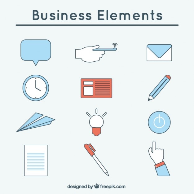 Free vector set of business icons