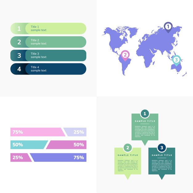 비즈니스 infograph 벡터의 집합