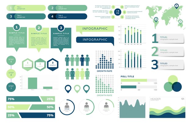 비즈니스 infograph 벡터의 집합