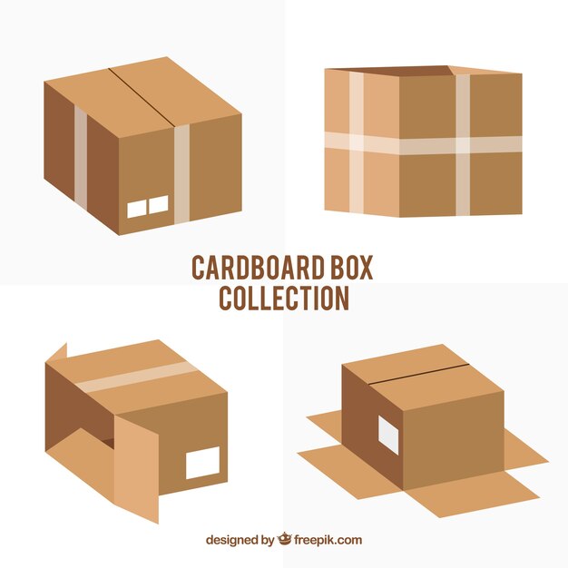 Set of cardboard boxes to shipping