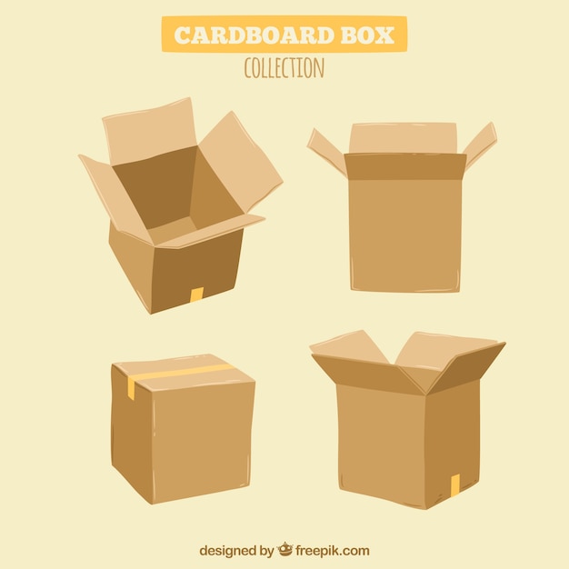 Set of cardboard boxes to shipping