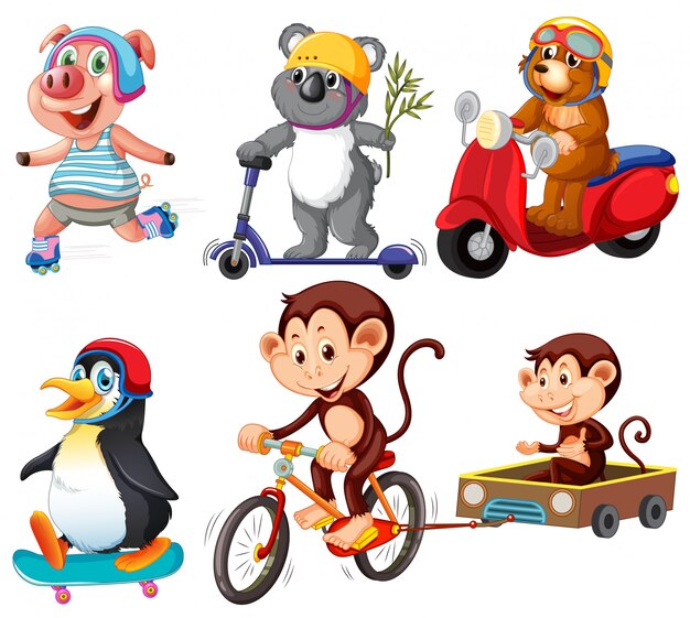 Set of cartoon animal