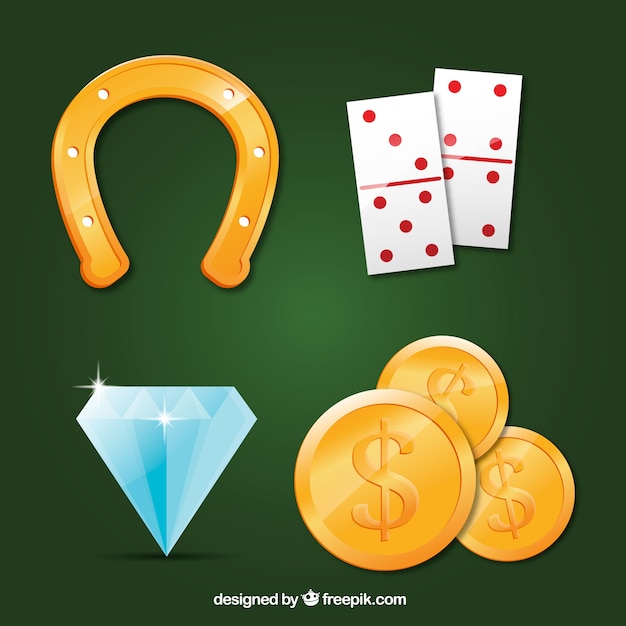 Free vector set of casino elements