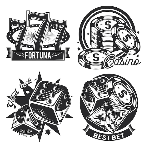 Free vector set of casino emblems