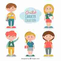 Free vector set characters of formal children