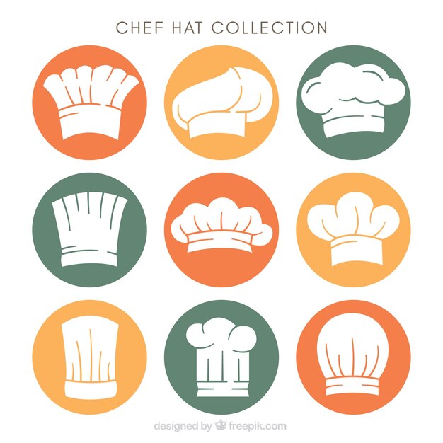 Set of chef hats