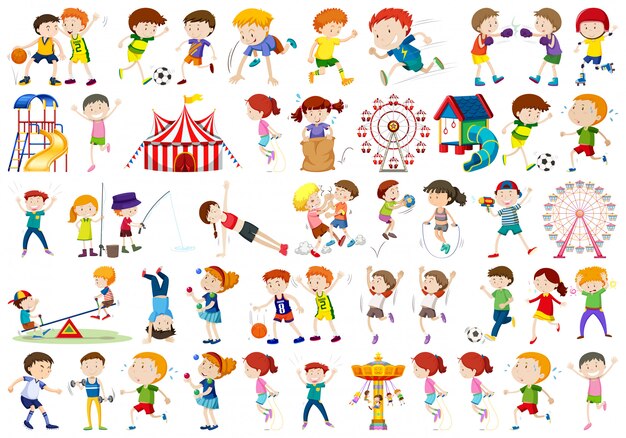 Set of children character