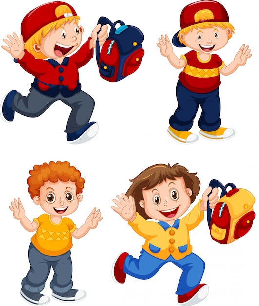 set of children character