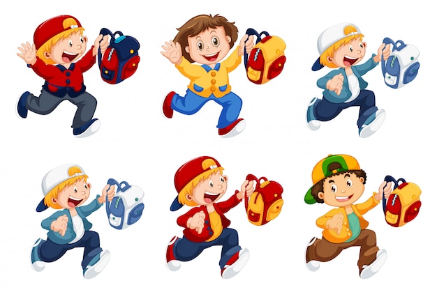 set of children character
