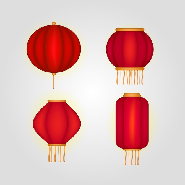 Set of chinese lantern for chinese new year design