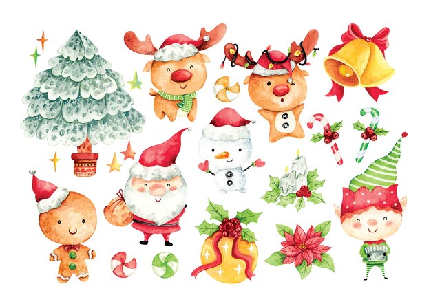 Free Vector | Cute christmas balls cartoon