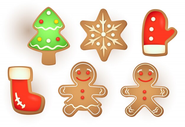 set of christmas gingerbread 