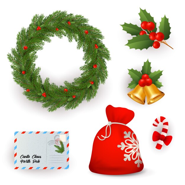 Set of Christmas symbols