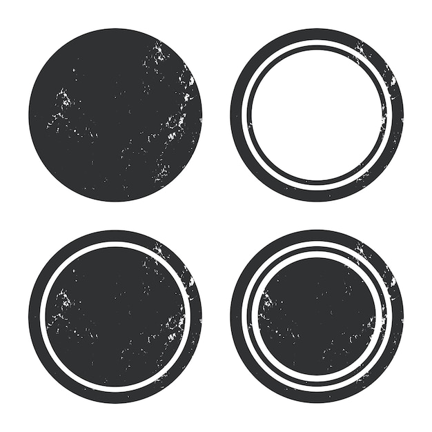 Free vector set of circle grunge stamps