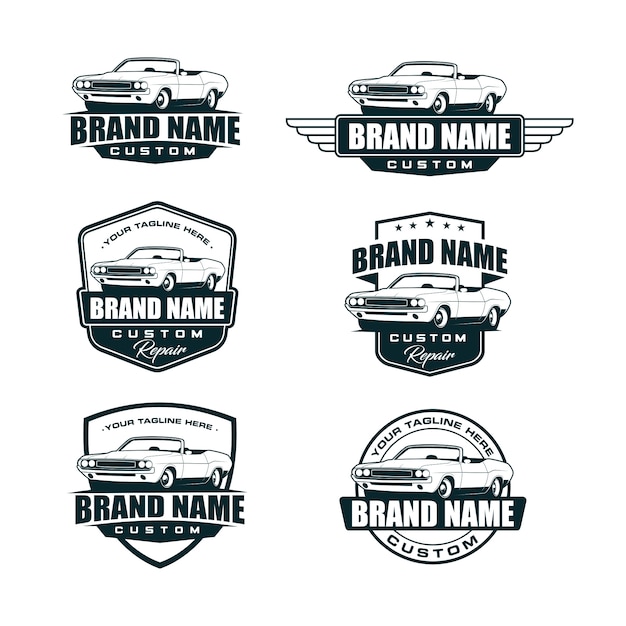 Download Free Download This Free Vector Car Logo Collection Of Six Use our free logo maker to create a logo and build your brand. Put your logo on business cards, promotional products, or your website for brand visibility.