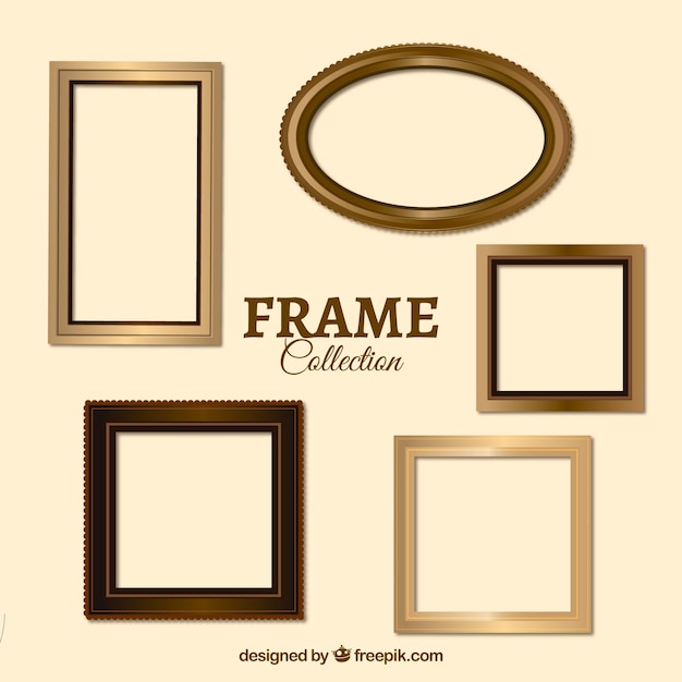 Set of classic vintage frames