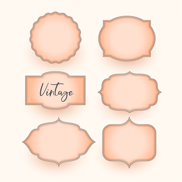 Classic Vintage Wedding Labels Design