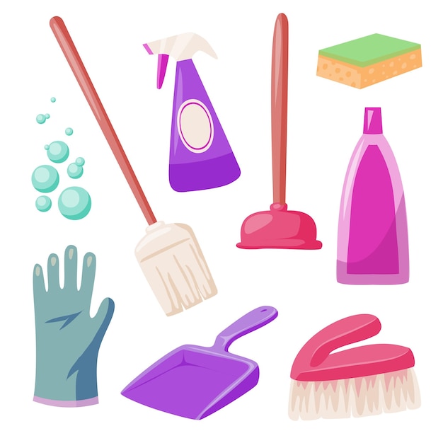 Household and housekeeping equipment cleaning Vector Image