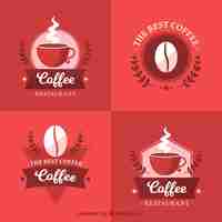 Free vector set of coffee stickers