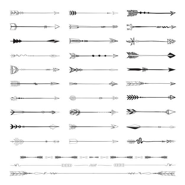 Free vector set collection of arrows icons