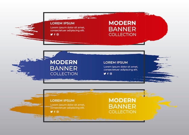 Set of color budgets painted