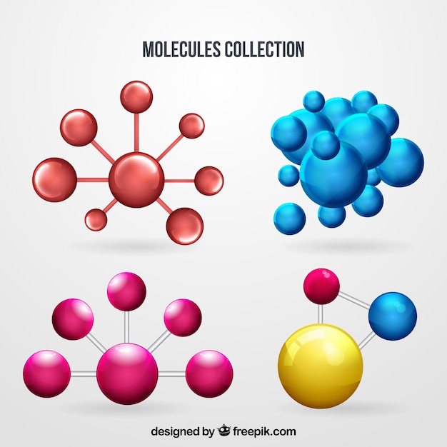 Set of colored molecules