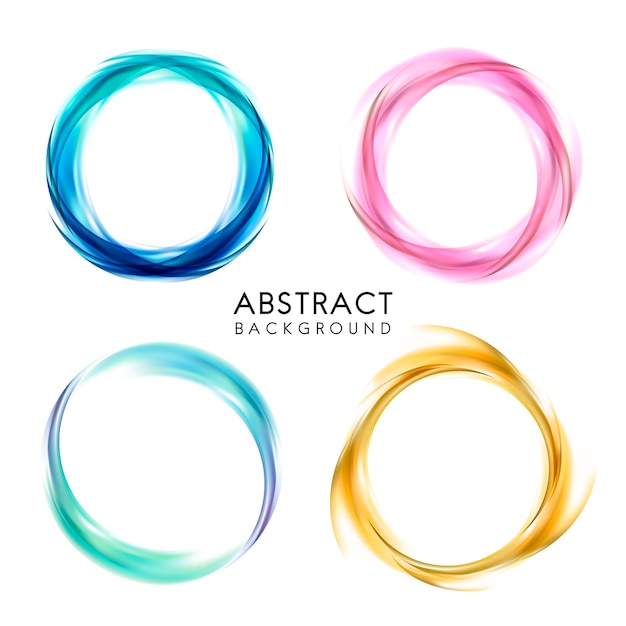 Free vector set of colorful abstract background design