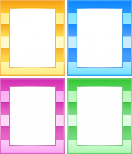 Free vector set of colorful frames