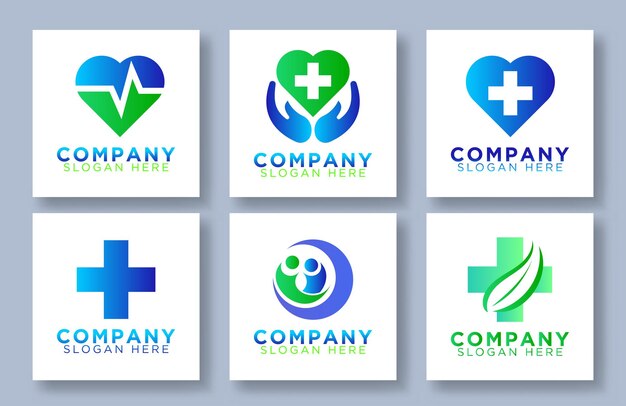 Set of colorful Medical icon symbol for element design with several variations