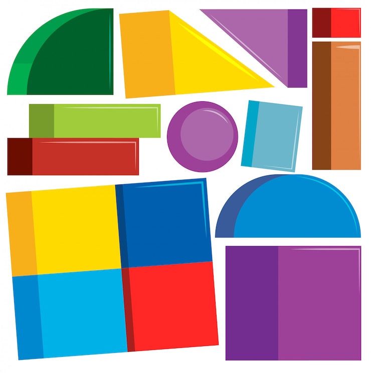 Free Vector set of colorful shapes