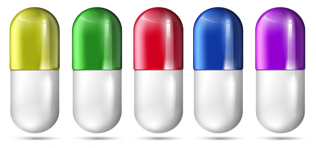 A Set of Colourful Capsule