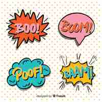 Free vector set of comic sound effects